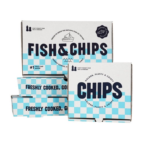 Printed fish chip - &, food