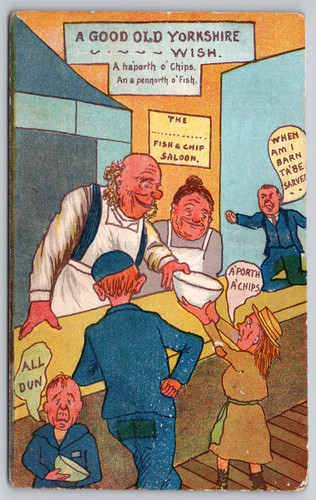 Yorkshire comical fish chip - yorkshire, &