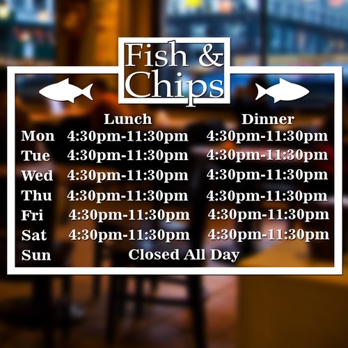Fish chip shop personalised - &,