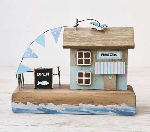 Rustic wooden fish - rustic, &